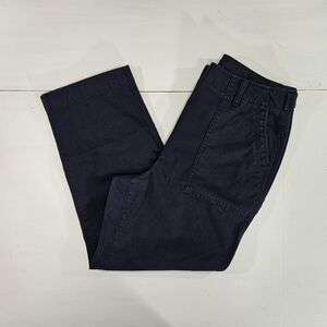 Talbots High Waist Patch pocket crop Blue pants women's size 8